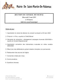 Prochain conseil municipal