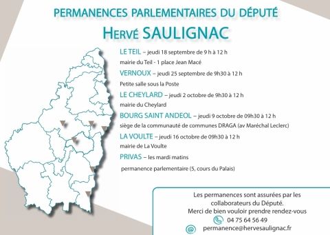 Permanences parlementaires du député Hervé SAULIGNAC